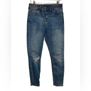 Topshop MOTO Blue Distressed Skinny‎ Jeans size 30